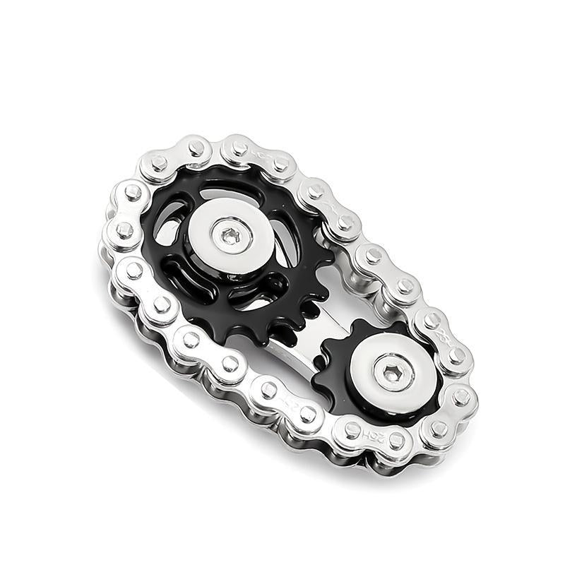 Finger Top Gear Gyro Toy, 1 Count Creative Fingertip Gear Chain, Stress Relief Tabletop Toy, Novelty Perfect Gift for Teenagers & Adults