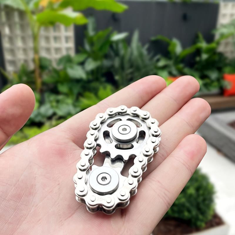 Finger Top Gear Gyro Toy, 1 Count Creative Fingertip Gear Chain, Stress Relief Tabletop Toy, Novelty Perfect Gift for Teenagers & Adults