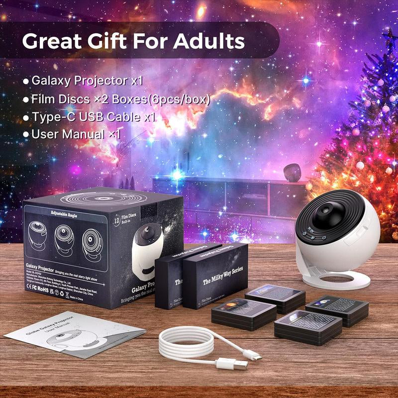 Star Projection LED Light with Globe Design - Portable Planetarium Galaxy Projector for Bedroom and Home Décor, Ideal Summer Gift for Barracks Room Transformation