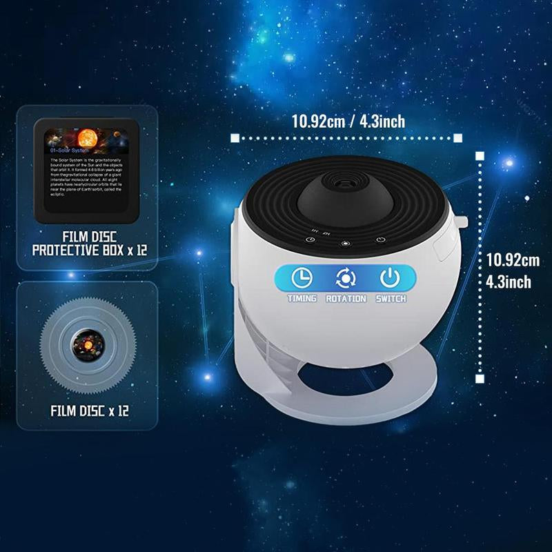 Star Projection LED Light with Globe Design - Portable Planetarium Galaxy Projector for Bedroom and Home Décor, Ideal Summer Gift for Barracks Room Transformation