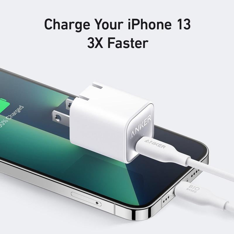 Anker 511 Nano 3 Charger (30W) - MagSafe-Compatible USB-C GaN Technology with PIQ 3.0 for iPhone 16/15 Series, Galaxy, iPad, and More