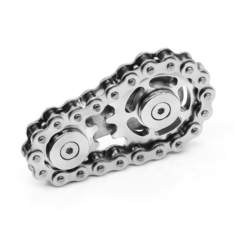 Finger Top Gear Gyro Toy, 1 Count Creative Fingertip Gear Chain, Stress Relief Tabletop Toy, Novelty Perfect Gift for Teenagers & Adults