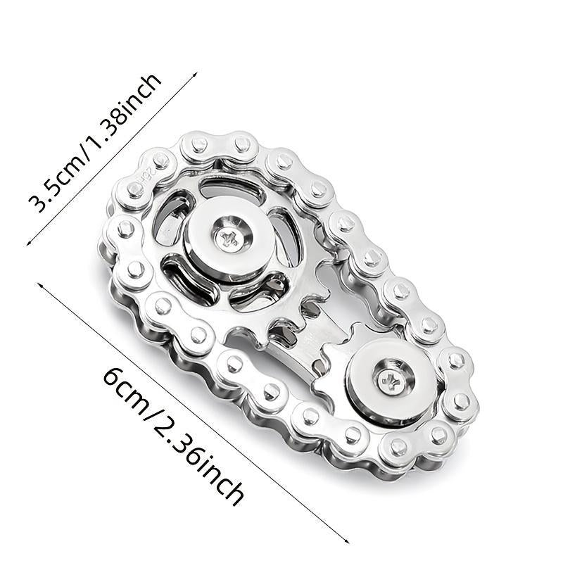 Finger Top Gear Gyro Toy, 1 Count Creative Fingertip Gear Chain, Stress Relief Tabletop Toy, Novelty Perfect Gift for Teenagers & Adults