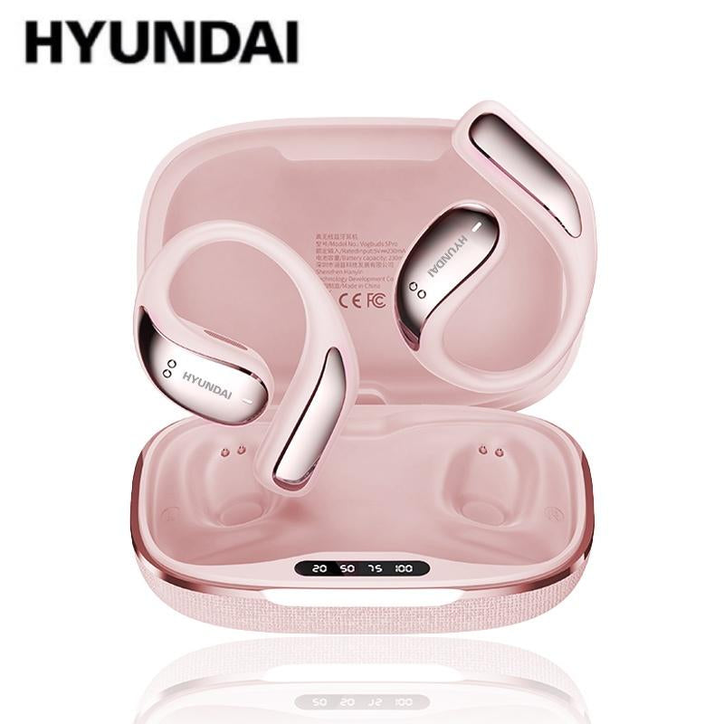 HYUNDAI Vogbuds 5 Pro OWS Smart Voice Assistant Earbuds with Dynamic Stereo Sound and ENC Noise-Canceling Microphone, Featuring Digital Battery Display