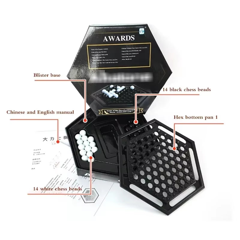 Table Games Abalone Family Board Game Intellectual Development Desktop Party Home Marble Strategy Game for Children Kids